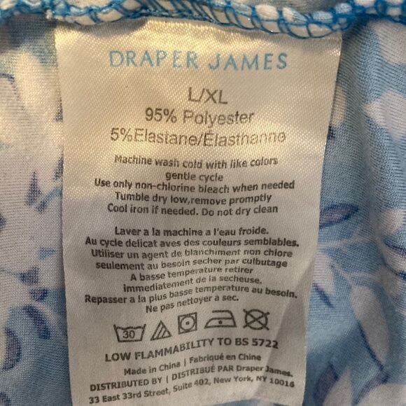 DRAPER James Ruffle Nightie Floral Printed Sleep Dress Blue & White - Picture 4 of 9